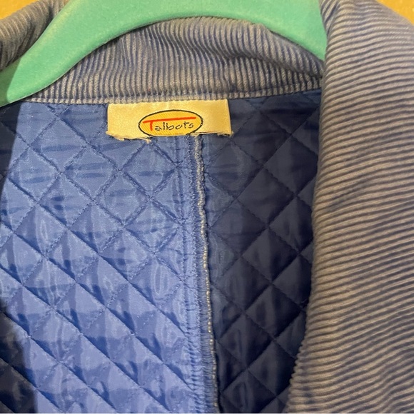 Quilted Talbots corduroy blue jacket - Picture 5 of 9